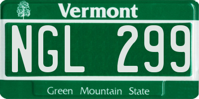 VT license plate NGL299