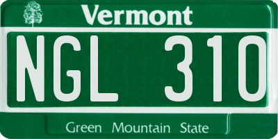 VT license plate NGL310