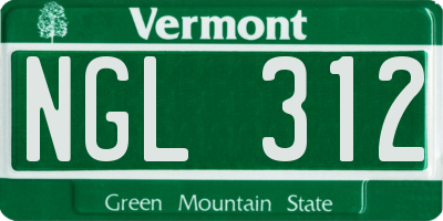 VT license plate NGL312