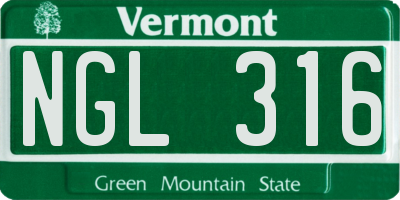 VT license plate NGL316