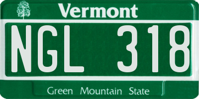 VT license plate NGL318