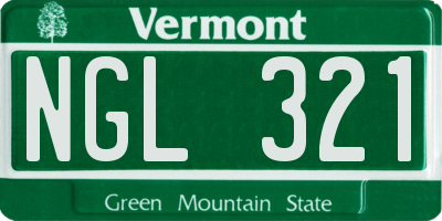 VT license plate NGL321