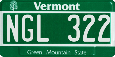 VT license plate NGL322