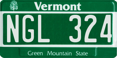 VT license plate NGL324