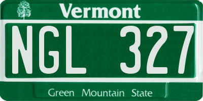 VT license plate NGL327