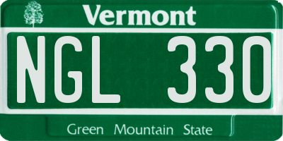 VT license plate NGL330