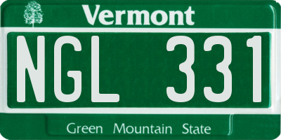 VT license plate NGL331