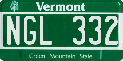 VT license plate NGL332