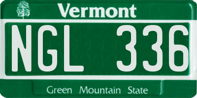 VT license plate NGL336