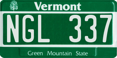 VT license plate NGL337