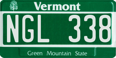 VT license plate NGL338