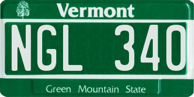VT license plate NGL340