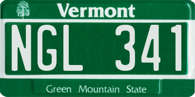VT license plate NGL341