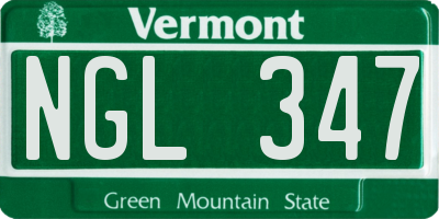 VT license plate NGL347