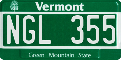 VT license plate NGL355