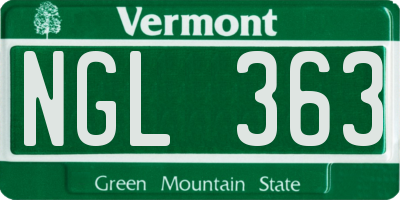 VT license plate NGL363
