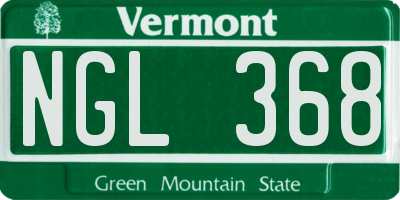 VT license plate NGL368