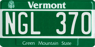 VT license plate NGL370