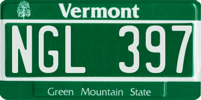 VT license plate NGL397