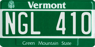 VT license plate NGL410