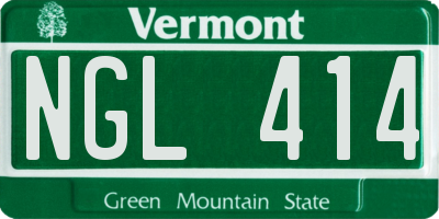 VT license plate NGL414