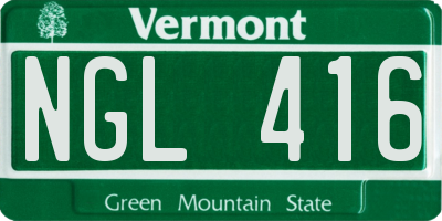 VT license plate NGL416