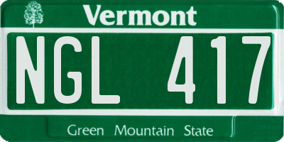 VT license plate NGL417