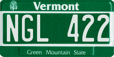 VT license plate NGL422