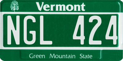 VT license plate NGL424
