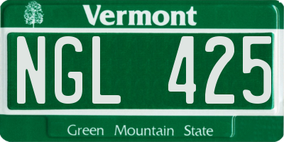 VT license plate NGL425