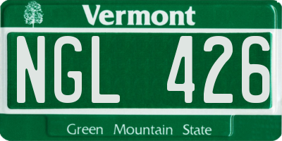 VT license plate NGL426