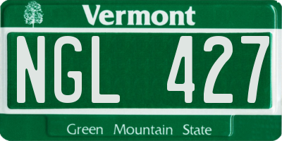 VT license plate NGL427