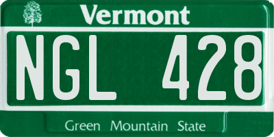 VT license plate NGL428