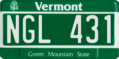 VT license plate NGL431