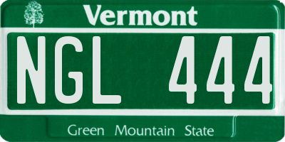 VT license plate NGL444