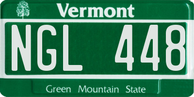 VT license plate NGL448