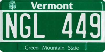 VT license plate NGL449