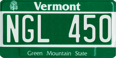 VT license plate NGL450