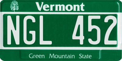 VT license plate NGL452