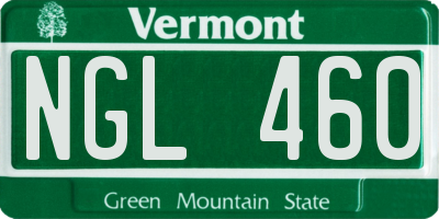 VT license plate NGL460