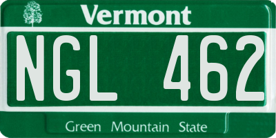 VT license plate NGL462