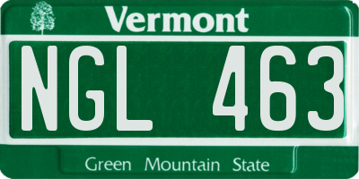 VT license plate NGL463