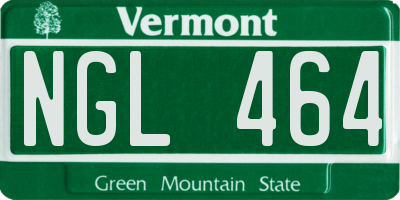 VT license plate NGL464