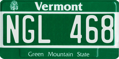 VT license plate NGL468