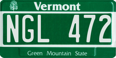 VT license plate NGL472