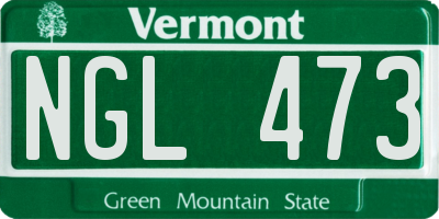 VT license plate NGL473