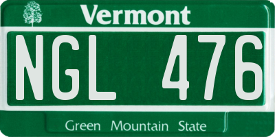 VT license plate NGL476