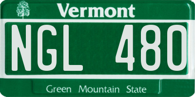 VT license plate NGL480