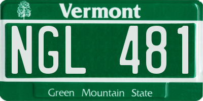 VT license plate NGL481