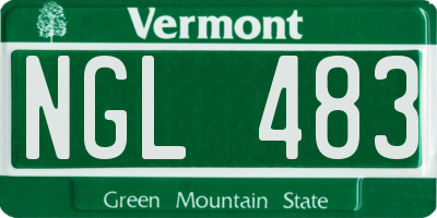VT license plate NGL483
